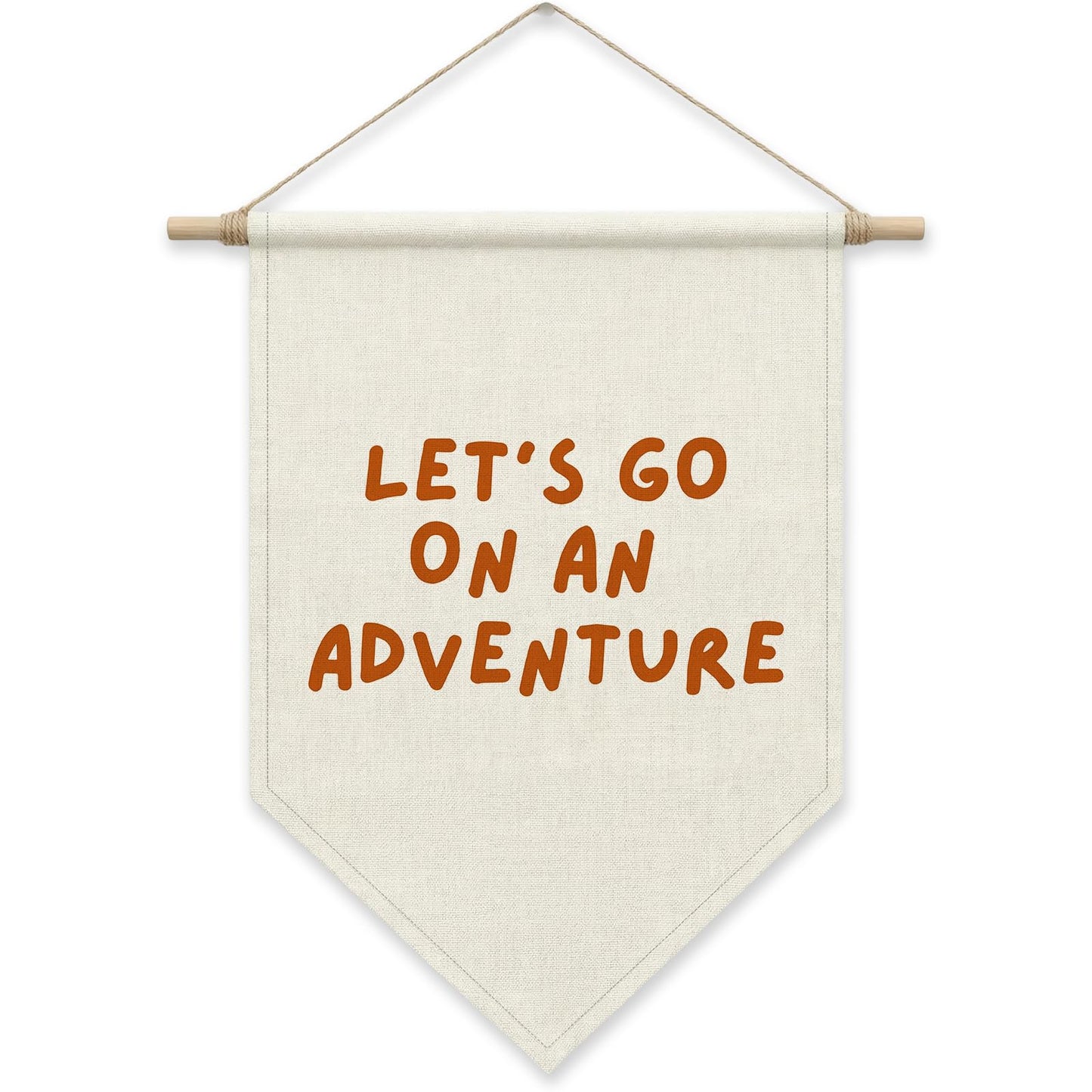SHIEL-EVEN Let's Go On an Adventure Wall Decor, Kids Playroom Poster Banner for Boys Girls, Toddler Canvas Wall Art for the Day Nursery or Camping