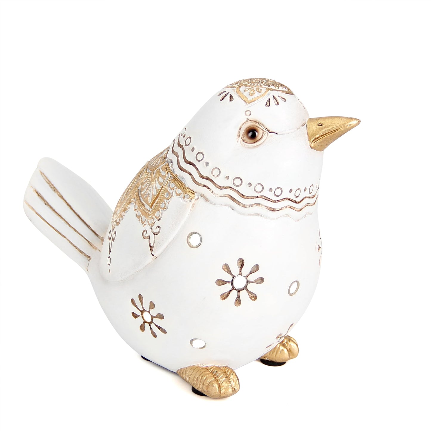 Xintim Bird Statue for Home Decor Accents Boho White Bird Figurines for Shelf Living Room Bedroom Centerpiece Table, Decorative Birds Sculpture, Animal Decor Gifts for Bird Lovers, Women