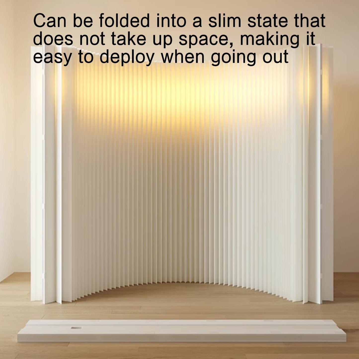 Portable Folding Paper Room Divider - Lightweight Retractable Partition for Easy Room Separation, Ideal for Home, Office, and Events