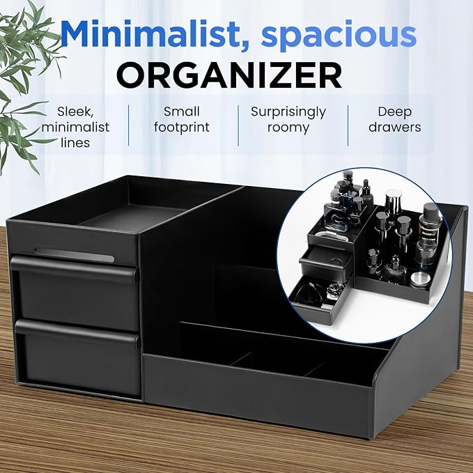 EXIN DECHEN Cologne Organizer for Men,Cologne Stand,Bathroom Organizer,Organizador de Perfumes,Dresser Organizer Countertop,Mens Bedroom Essentials,Room Decor for Men,Gifts for Mens