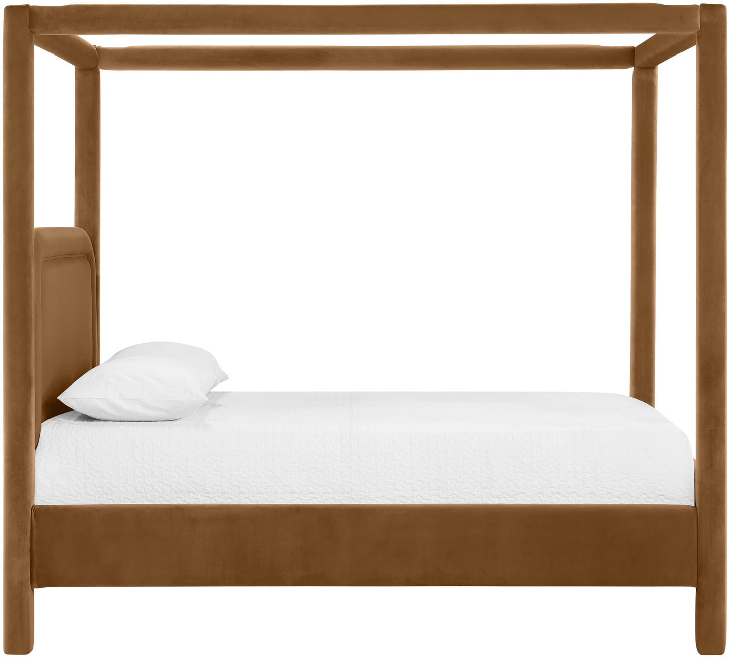 Meridian Furniture Salina Saddle Velvet Upholstered Queen Bed