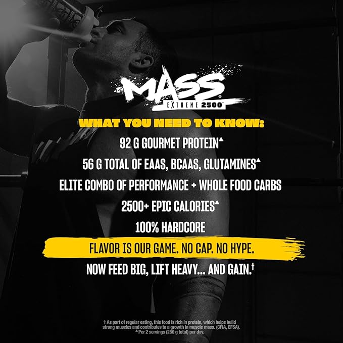 Mutant Mass Extreme Gainer ??Whey Protein Powder ??Build Muscle Size and Strength ??High Density Clean Calories (Vanilla Ice Cream, 12 lbs)
