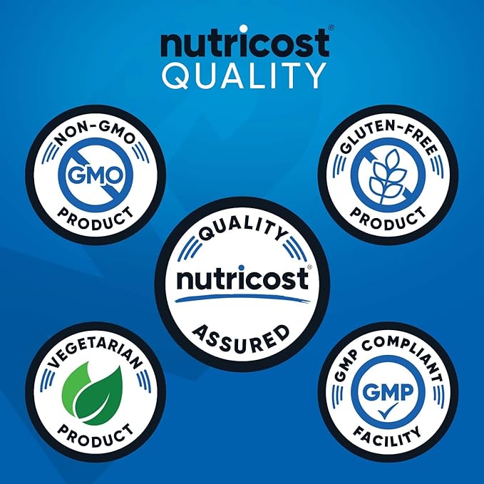 Nutricost BCAA Powder (Grape, 30 Servings) - Optimal 2:1:1 Ratio, Vegetarian, Non-GMO