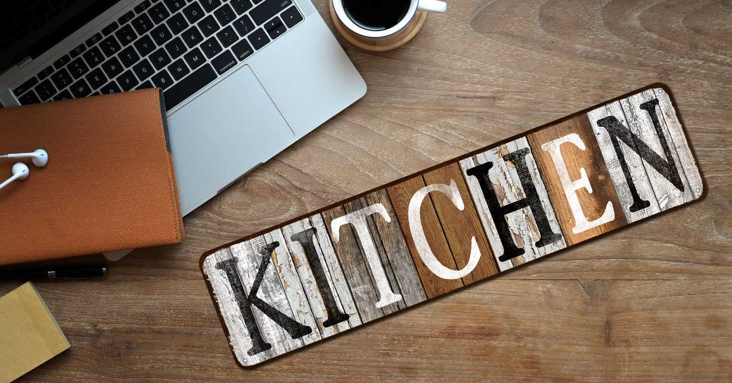CIVOTIL Art Rustic Farmhouse Kitchen Wall Decor Prints for Dining Room Home Kitchen Signs Wall Decor (Kitchen, 4"x16")
