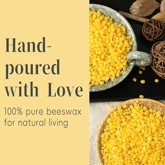 3x6 Rolled Beeswax Candles, 2 Packs, Handcrafted Honeycomb Beeswax Pillar Candles, Natural Pure Bees Wax Candle Farm Gifts for Home Decor, Candle Lovers, Air Purify