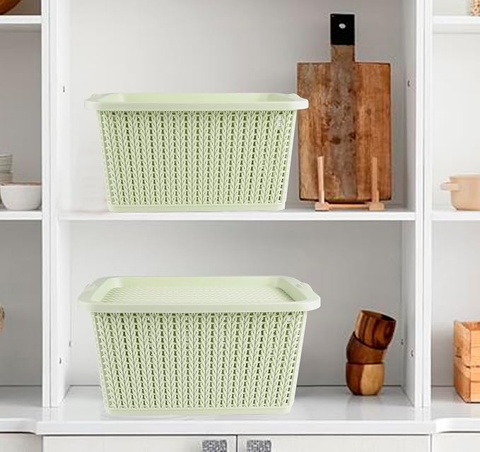 Onion and Potato Storage Bins Set,Stackable Plastic Pantry Box with Lids,BPA-Free,Potatos and Onions Storage Baskets for Kitchen,Countertop,More Vegetable Storages Pantry Baskets Organization