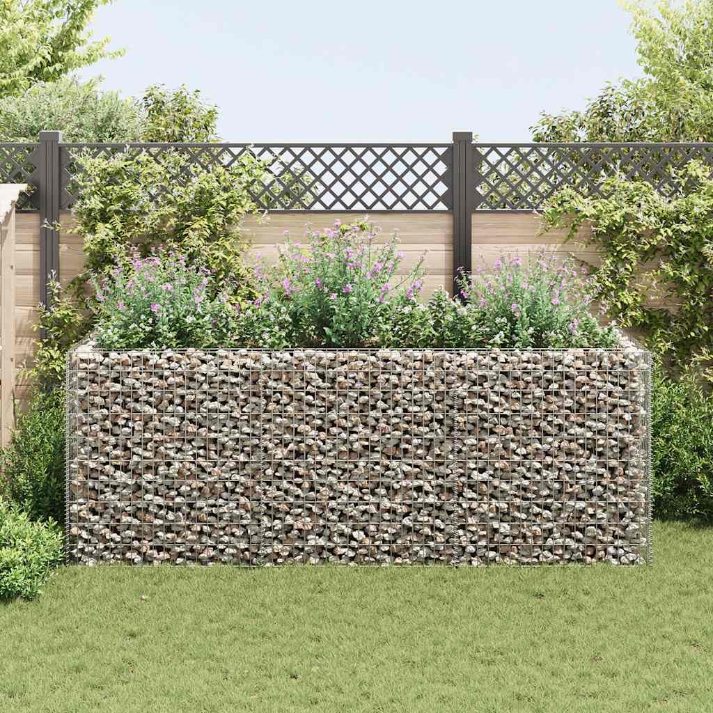 hliofuir Galvanized Steel Large Raised Garden Bed 106.3"x106.3"x39.4", Silver Rectangular Planter Box for Outdoor Vegetables, Flowers & Herbs