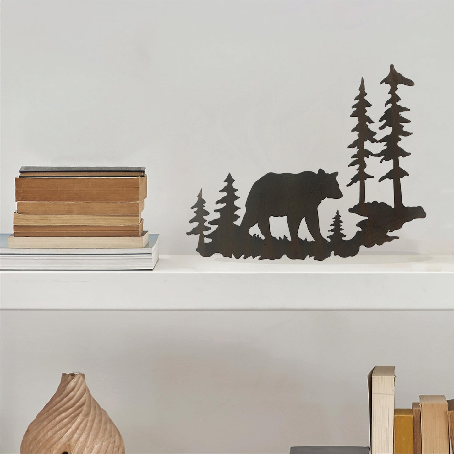 Young's Inc. Laser Cut Metal Bear – 20” x 16” - Bear Decorations for Home - Cabin Decor