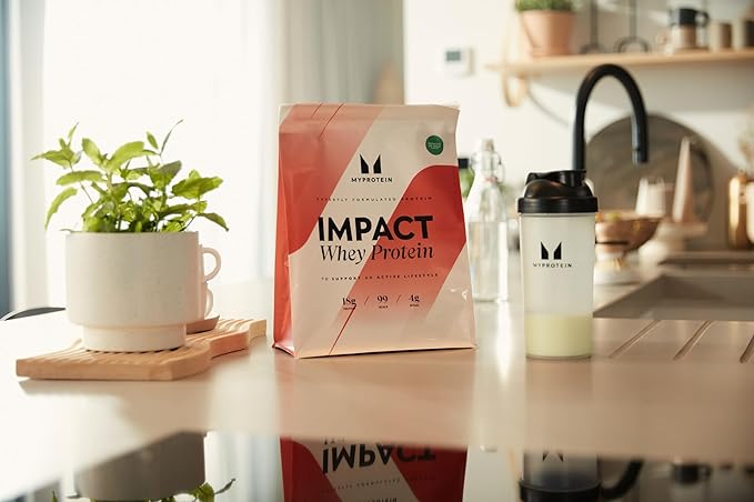 Myprotein Impact Whey Protein Powder, 5.5 Lbs (100 Servings) Vanilla Ice Cream, 22g Protein & 5g BCAA Per Serving, Protein Shake for Superior Performance, Muscle Strength & Recovery, Gluten Free
