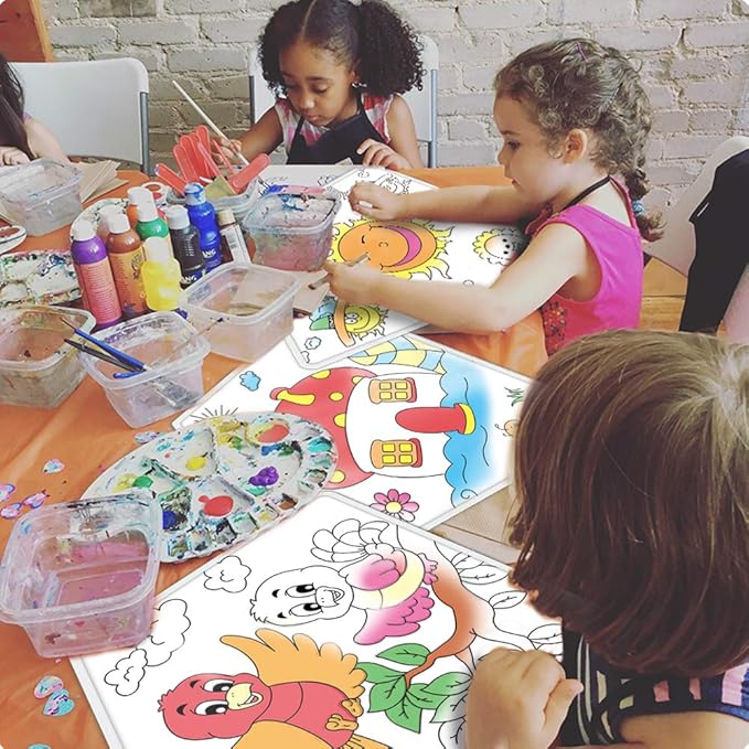 DIY Kites for Kids Kite Making Kit Bulk, Decorating Coloring Kite Party Pack,White Diamond Kite Kits