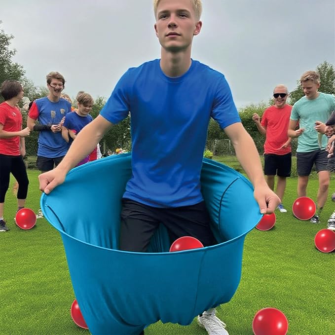 Granny Pants Yard Game Set - Giant Outdoor Party Game with 8 Bouncy Balls and Pump，Fun Family Reunion & Adult Yard Games for Groups