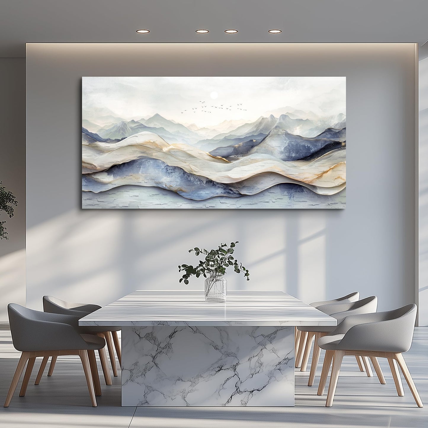 JUDASJART Canvas Wall Art For Living Room Wall Decor For Bedroom Office Wall Decoration Landscape Gold Accent Painting Abstract Pictures Artwork Room Aesthetic Home Decor 20x40 In