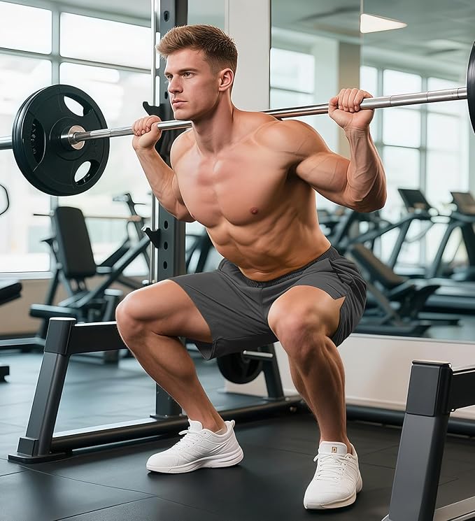 Aolesy Men's Gym Shorts Linerless & Liner - 5" Quick Dry Workout Running Shorts with Zip Pockets Sports Athletic Shorts