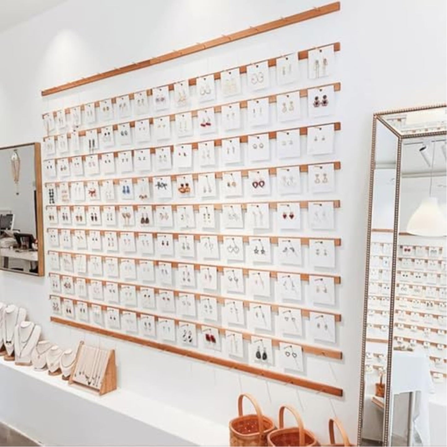 HOTAPEPU Wall Mounted Jewelry Organizer - 3 Piece Hanging Display Rack for Bracelets, Rings Bangles - Perfect for Retail Jewelry Store Displays Boutique Showcases~/