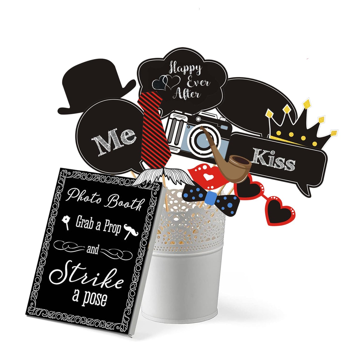 35pcs Insta-Themed Social Media Party Selfie Photo Booth Props with Speech Bubble DIY Photo Props for Birthday, Graduation, Festivals, Anniversary, Wedding Event Decoration Party Supplies