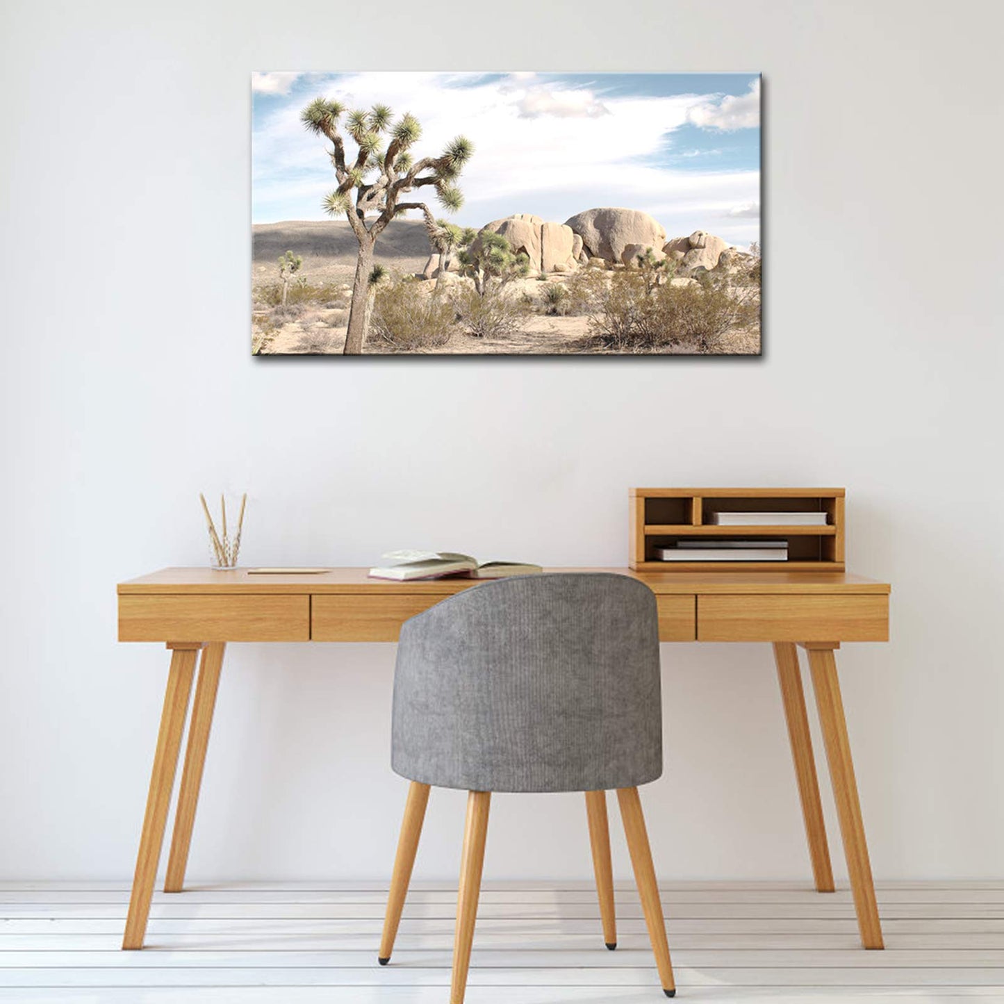Artsbay Joshua Tree wall Art Arizona Pictures Desert Canvas Wall Decor Landscape Home Decor Paintings for Living Room Bedroom Office 20" x 36"