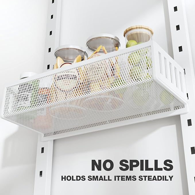 Pantry Door Organizers and Storage, 8-Tier Large Metal Heavy-Duty Frame Over the Door Spice Rack, 2 in 1 Wall-Mounted or Hanging shelf for Kitchen, Bathroom, Laundry Room, Bedroom, Closet &Nursery
