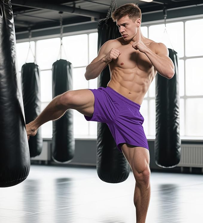 Aolesy Men's Gym Shorts Linerless & Liner - 5" Quick Dry Workout Running Shorts with Zip Pockets Sports Athletic Shorts