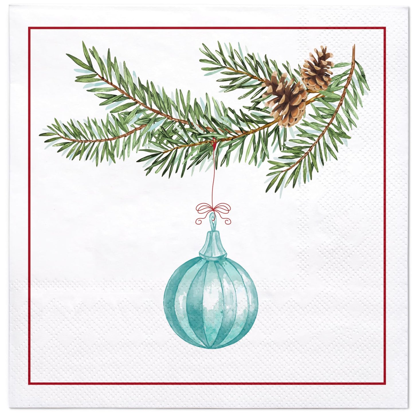 WRAPAHOLIC 50Pcs Christmas Paper Napkins - 3 Ply Christmas Light Disposable Cocktail Napkin for Christmas Party Supplies Tableware, Xmas Holiday - 5 x 5 In