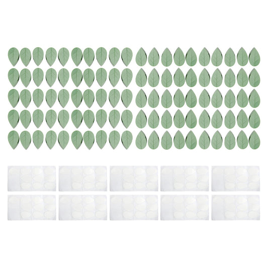 100 Pcs Plant Climbing Wall Fixture Clips Self Adhesive Hook Wall Vines Traction Fixing Support Binding Clips Invisible Holder Climbing Plant Garden Green Leaf Indoor Outdoor Decoration