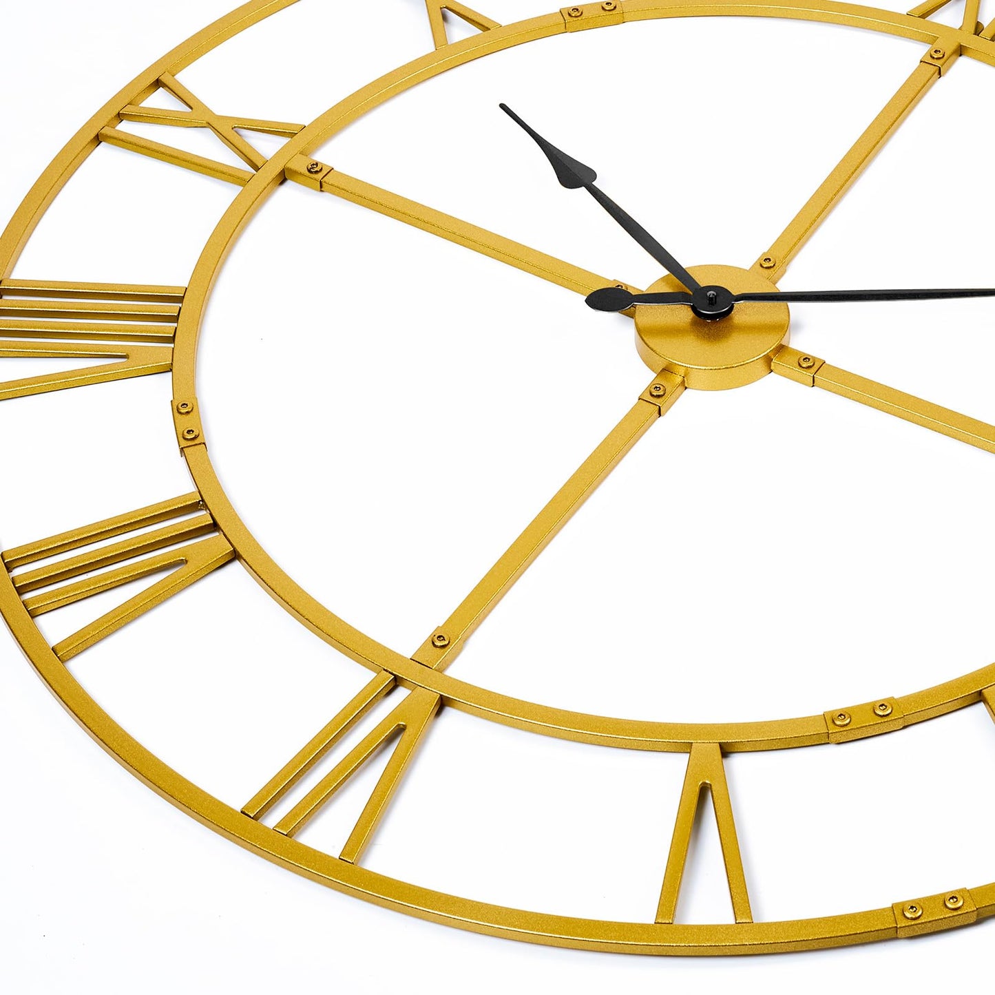 Ohweog 40 Inch Large Wall Clock for Living Room Decor – Easy-Assembly (KD) Silent Non-Ticking Modern Farmhouse Wall Clock, Oversized Decorative Metal Roman Numeral Clock