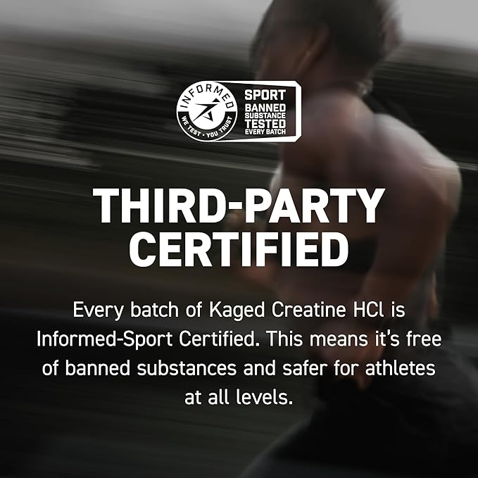 Kaged Creatine HCl Powder | Fruit Punch | Muscle Building & Recovery | Patented Creatine Hydrochloride Formula | Vegan, Gluten Free, Easily Digestible | Supplements for Men & Women | 75 Servings