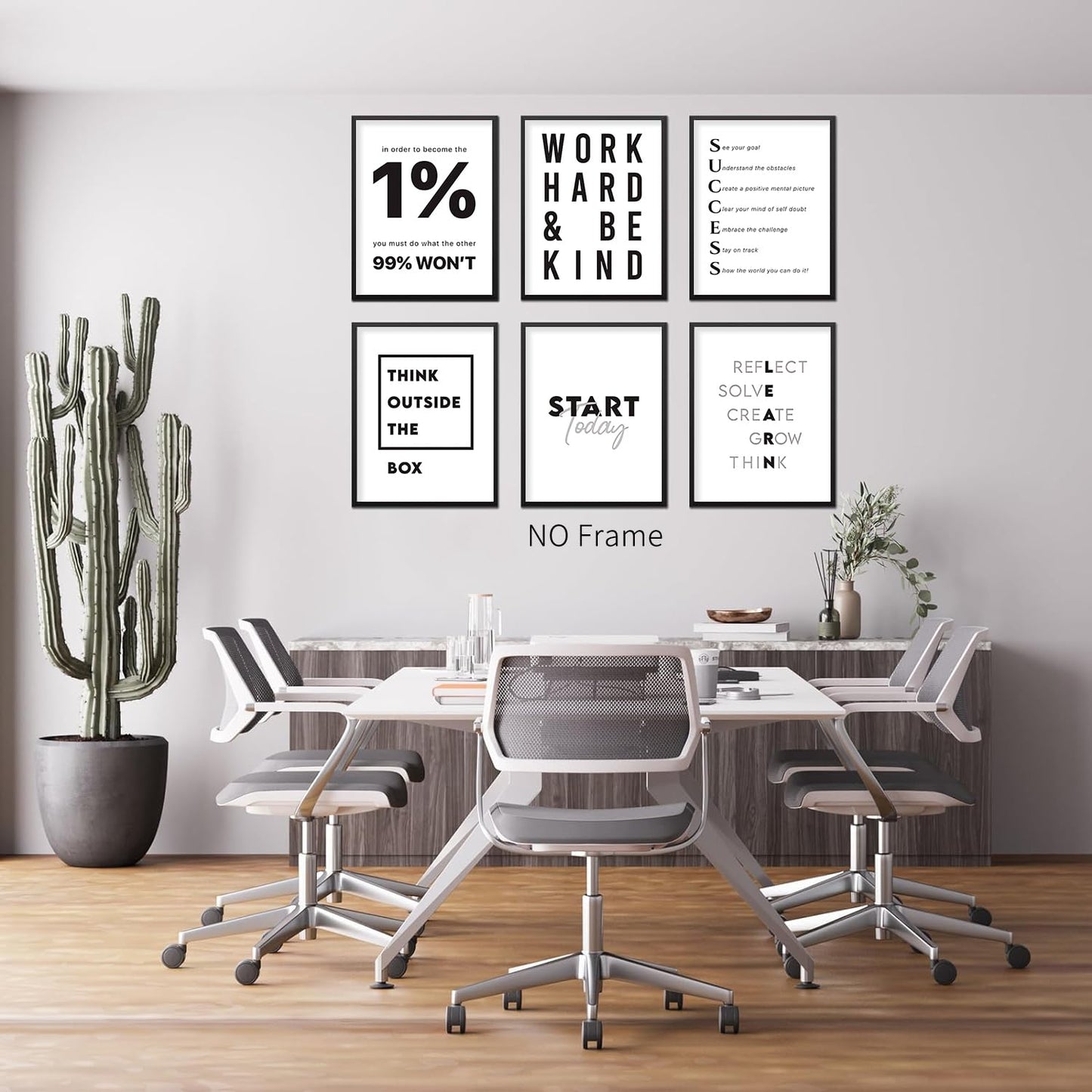 HUACANVASART Office Inspirational Wall Art Prints, Home Office Decor Encouragement Posters for Decoration