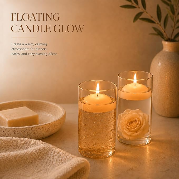 TBWIND 12pcs Gold Amber Glass Cylinder Vases for Centerpieces, 6 Inch Bulk Flower Vases for Wedding Decorations, Hurricane Candle Holder for Floating Candles and Table Home Decor