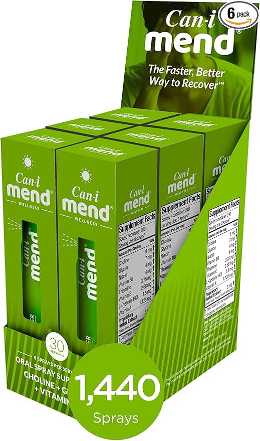 Can-i Mend Liver Support Oral Vitamin Spray Supporting The Body’s Natural Cleansing Process Maintain Good Health and Wellness - 6 Pack with 180 Servings
