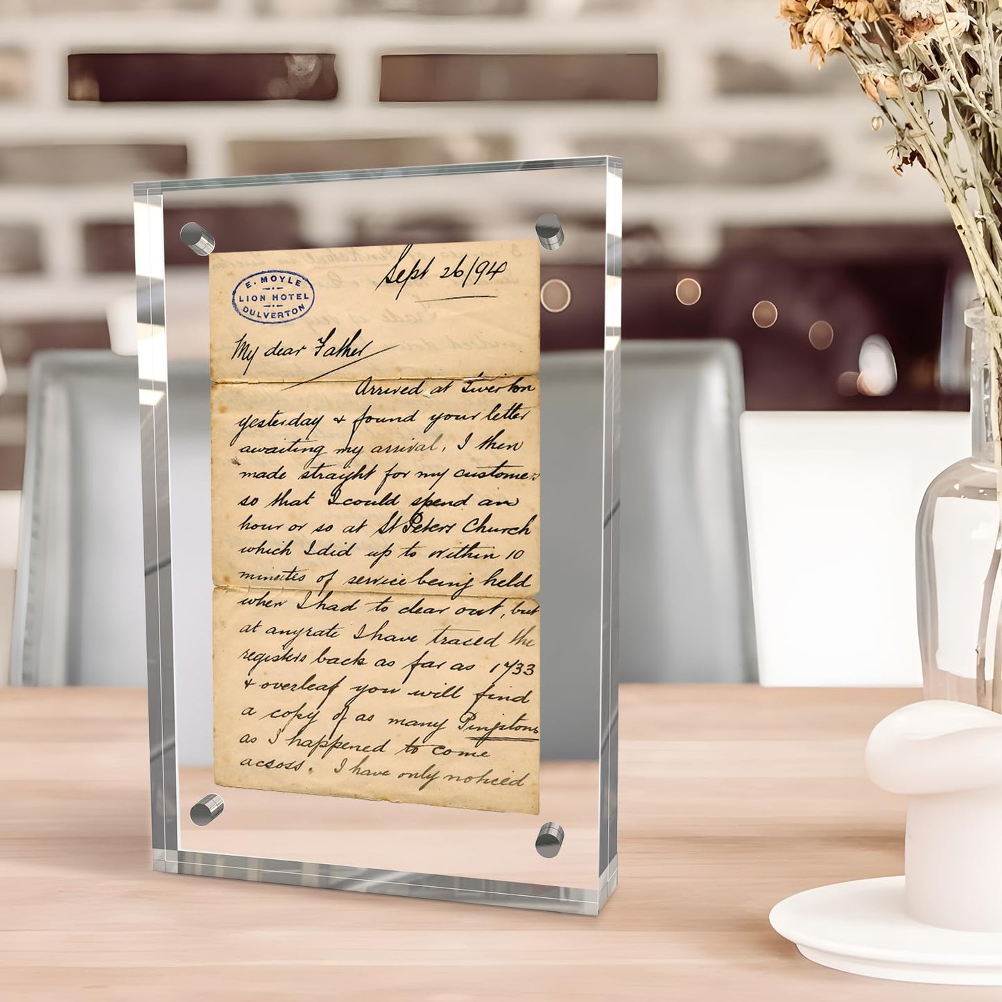 laapee 4x6 Inches Acrylic Picture Frames 3 Pack, Double Sided Magnetic Photo Frames,Free Standing on Desk or Table Clear Picture Frames