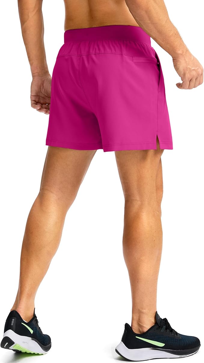 Men's Running Shorts with Zipper Pockets 9 Inch/ 7 Inch / 5 Inch Lightweight Quick Dry Gym Workout Athletic Shorts for Men(5 inch)