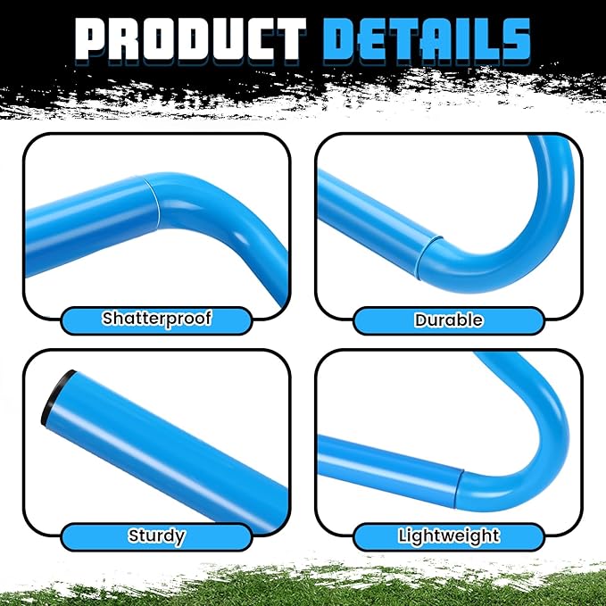 Wettarn 10 Pcs Speed Agility Training Hurdles Detachable Durable Hurdle Agility Plyometric and All Purpose Speed Training Equipment for Athletes Soccer Basketball