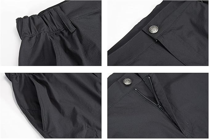 Quick Dry Hiking Shorts Men's Cargo Casual Outdoor 4-Way Stretchy Lightweight Summer Short with Multi Pockets 30-46 (No Belt)
