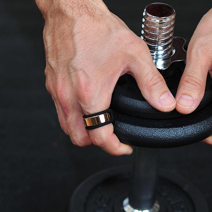 Rinfit Smart Ring Protector - Silicone Ring Enhancer for Active Lifestyle and Gym - StyleFit U.S. Design Patent - Black, Size 6