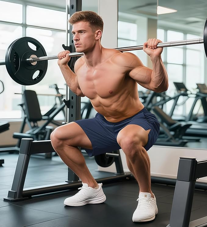Aolesy Men's Gym Shorts Linerless & Liner - 5" Quick Dry Workout Running Shorts with Zip Pockets Sports Athletic Shorts