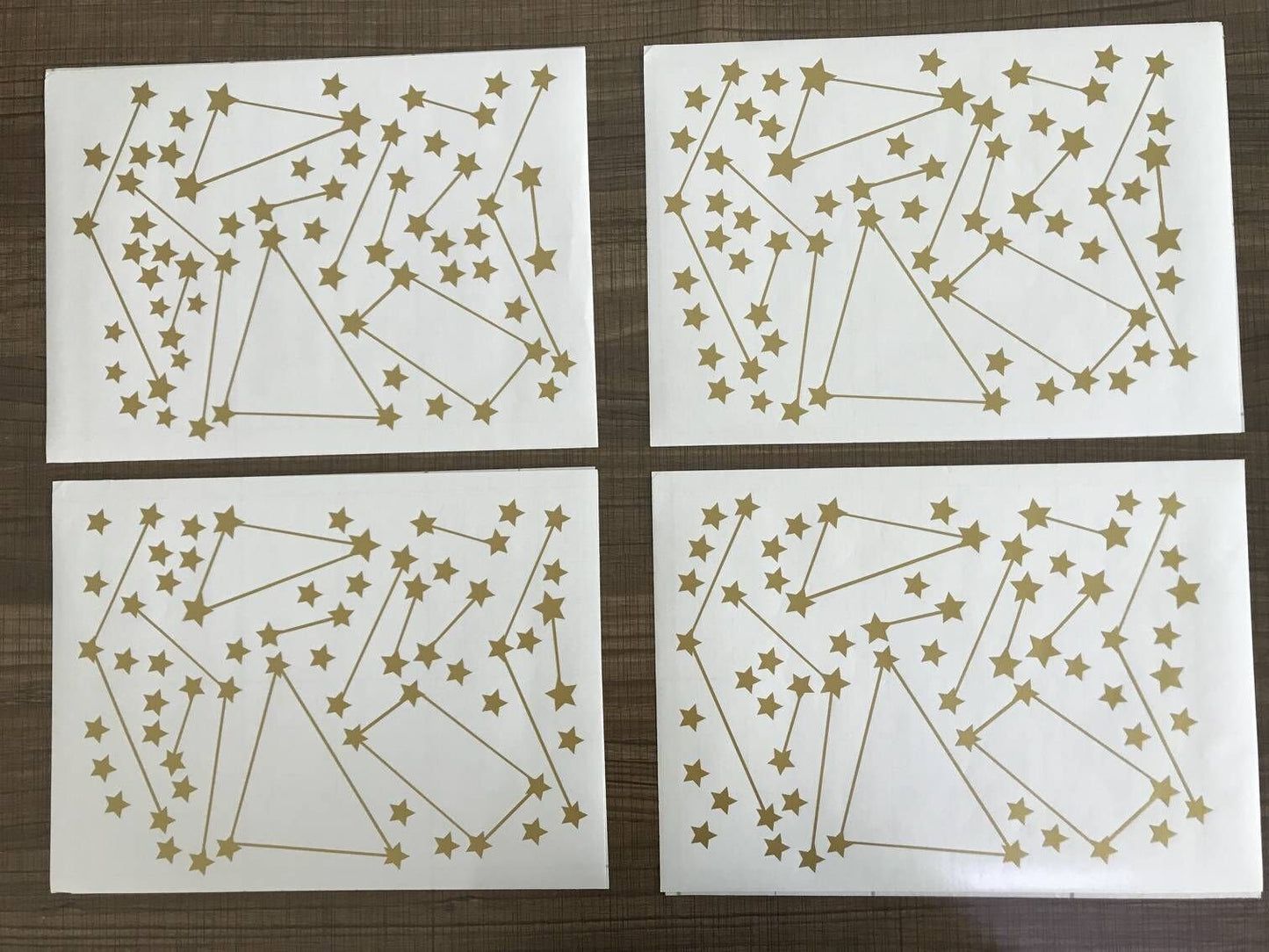 DXLING 190 Gold Star Constellation Wall Decal Kids Bedroom Removable Decoration Outer Space Nursery Sticekrs Zodiac Astronomy Art Mural Decor ZB162 (Gold)