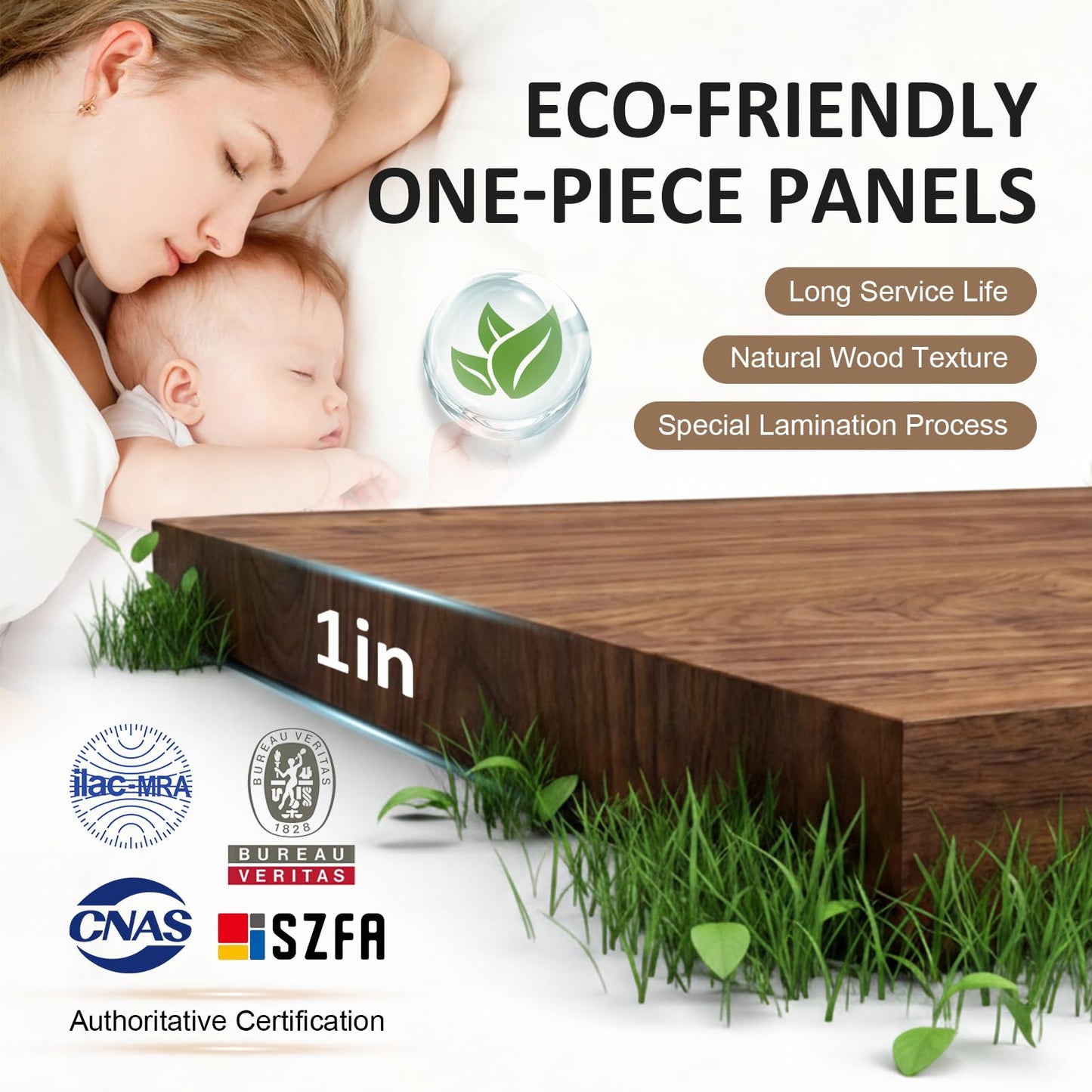 YTElantivo Modern Reception Desk with Drawer and File Cabinet - Front Counter Table for Office, Salon, Spa, Retail - Small Reception Desk for Small Spaces - European Oak - 47.24in