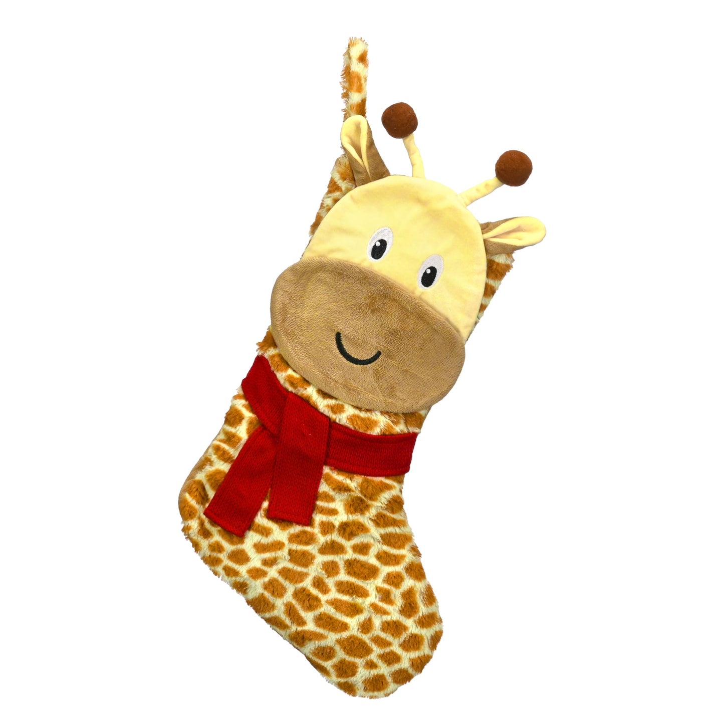 Valery Madelyn Christmas Stockings Decorations, 21 Inch Fabric Yellow Brown Giraffe Cute Plush Personalized Fireplace Hanging Ornament for Holiday Xmas Party Decor