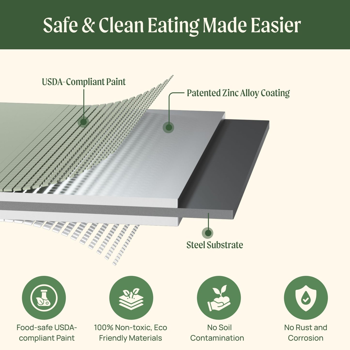 Vego garden 17" Tall 2' x 12' Giant Modular Metal Raised Garden Bed Kit, Large Metal Planter Box for Vegetables, Flowers, Herbs, Modern Gray