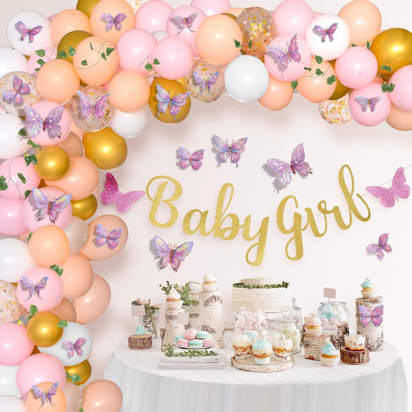 3D Butterfly Wall Decor - 50PCS Removable PVC Butterflies Wall Stickers- Multi-Size (2.8"-3.9")- DIY Removable Wall Art Decal for Kids Room, Nursery, Bedroom, Classroom, Party Decoration (Pink)