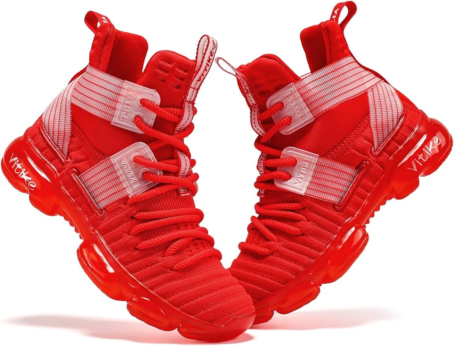 JMFCHI Kids Basketball Shoes High-top Sports Shoes Sneakers Durable Lace-up Non-Slip Running Shoes Secure for Little Kids Big Kids and Boys Girls