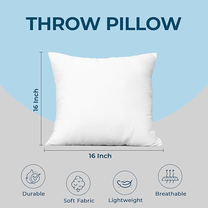 Utopia Bedding Throw Pillows (Set of 24, White), 16 x 16 Inches Pillows for Sofa, Bed and Couch Decorative Stuffer Pillow