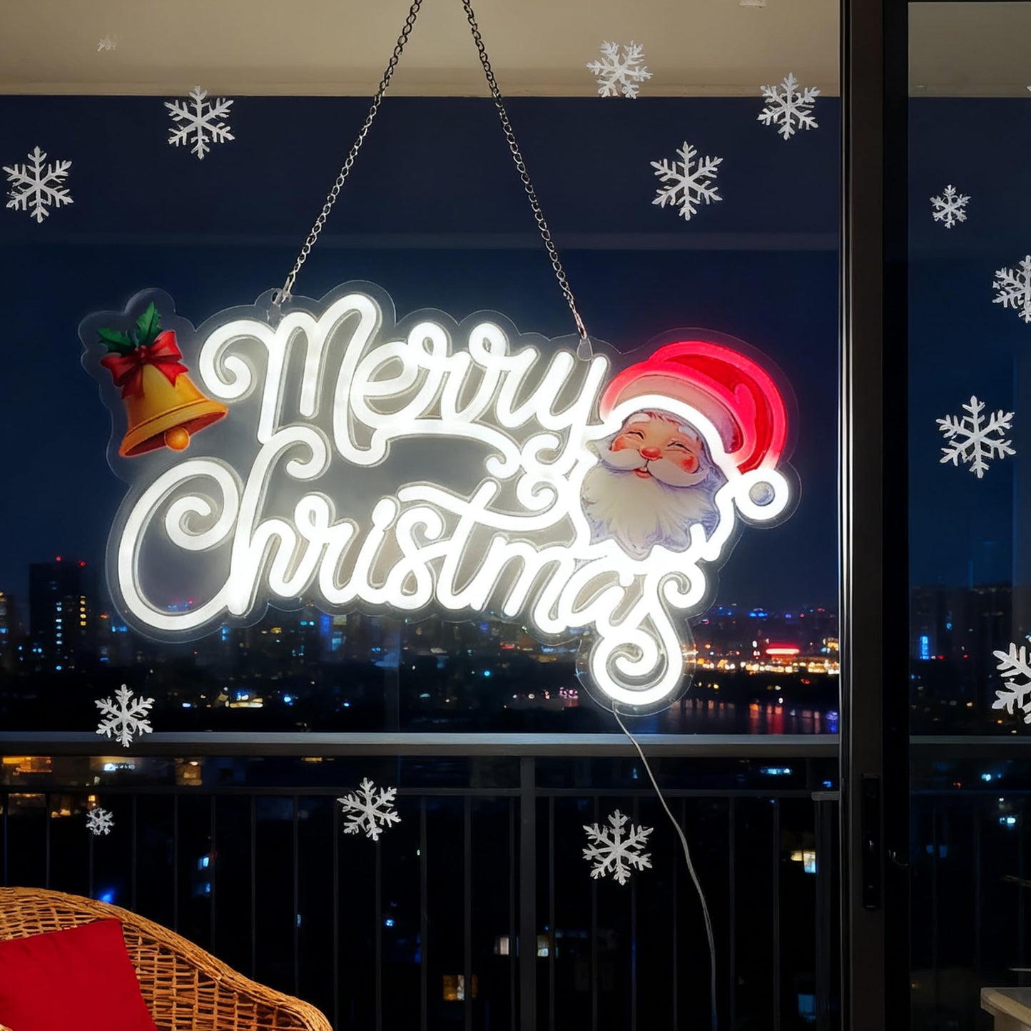 Merry Christmas LED Neon Sign Lights for Christma Festive Holiday Decoration Bedroom Wall Decor Christmas Gifts for Mom Kids Dorm Living Room Cafe Bars Party Decor (16.2 * 9.2in)