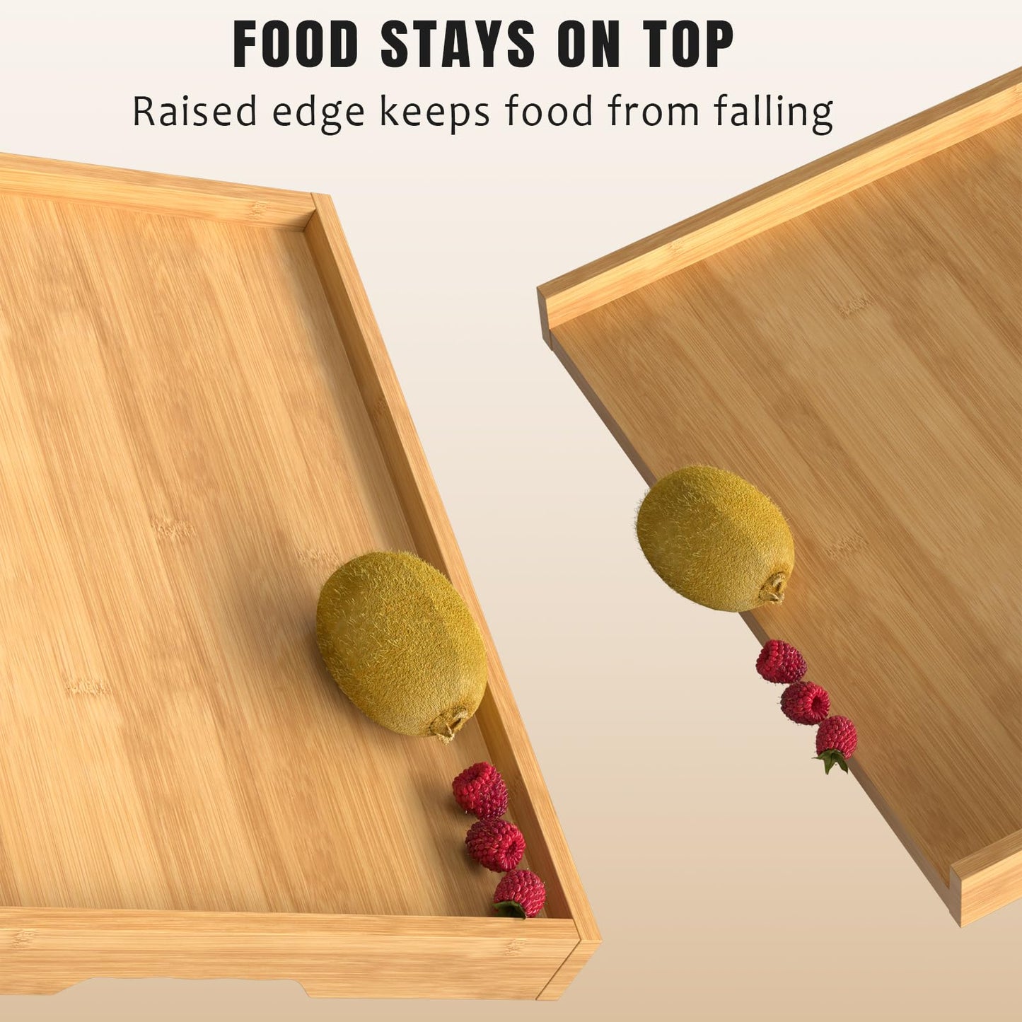 Bamboo Bed Tray Table with Foldable Legs, Breakfast in Bed Tray for Eating, Kitchen Serving Trays, Folding Table for Sofa, Beds, Eating, Working, Used As Laptop Desk Snack Trays, Bamboo