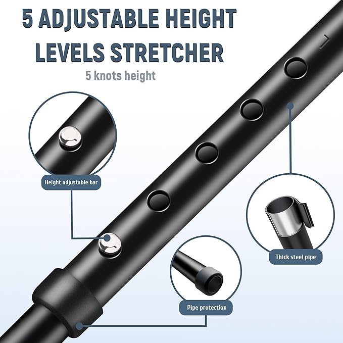 Hamstring Stretcher for Knee Extension & Pain Relief, Adjustable Low Back, Calf, Leg & Hip Stretching Device for Flexibility, ACL Surgery Recovery Physical Therapy Equipment - Upgraded 2025