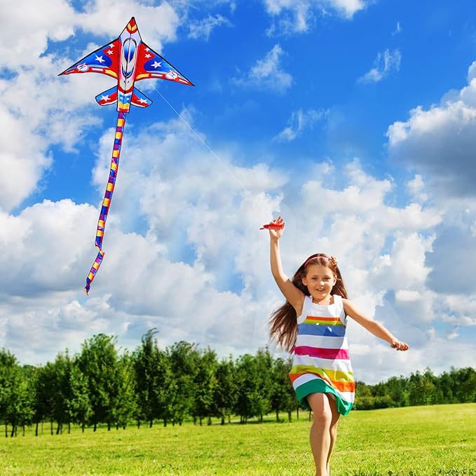 Xida Kites for Kids Ages 4-8, Large Kite for Adults, Easy to Fly Beach Kites with Handle and String,Perfect for Beginners,Beach,and Outdoor Flying Fun