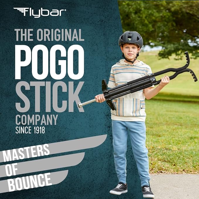 Flybar Master Pogo Stick for Kids Ages 9+, 80–160 lbs – Easy Grip Handles – Active Exercise Toy for Tweens & Teens – Outdoor Toy with Non-Slip Foot Pegs for Boys and Girls – No Assembly Needed