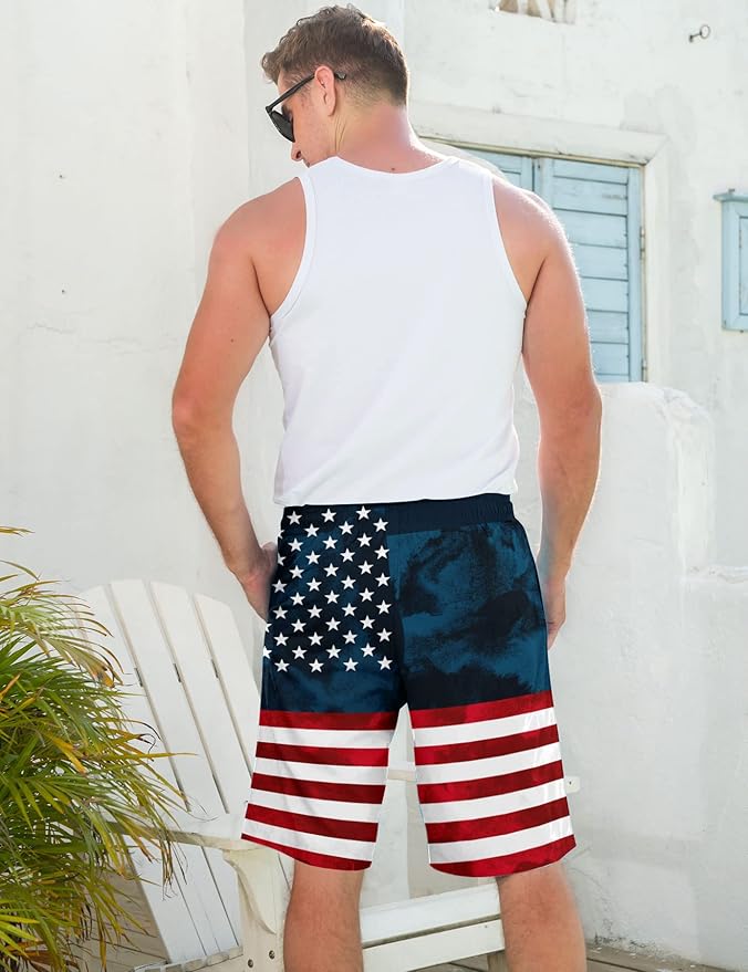 Goodstoworld Mens Swim Trunks with Compression Liner 9'' Inseam Quick Dry Swimsuit Shorts M-3XL