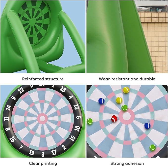 Inflatable Golf Targets for Backyard Outdoor Baseball Games Giant Dart Board Big for Kids Adults Family with 12 Kick Balls, Scoreboard & Air Pump