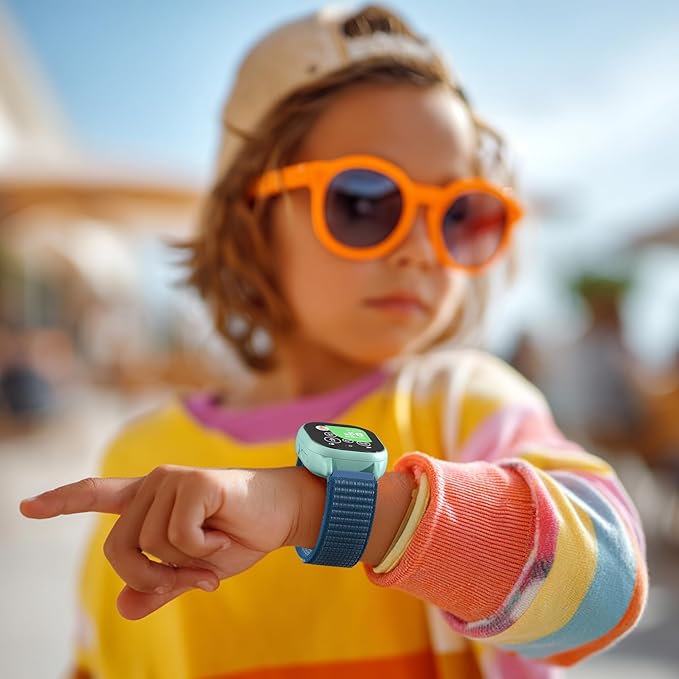 EWUONU 4 pack Adjustable Braided 20mm Band Compatible with Gizmo Watch 3 2 1/Gabb Watch 3e 3 2 1/SyncUP Kids Watch，Hypoallergenic & Durabl